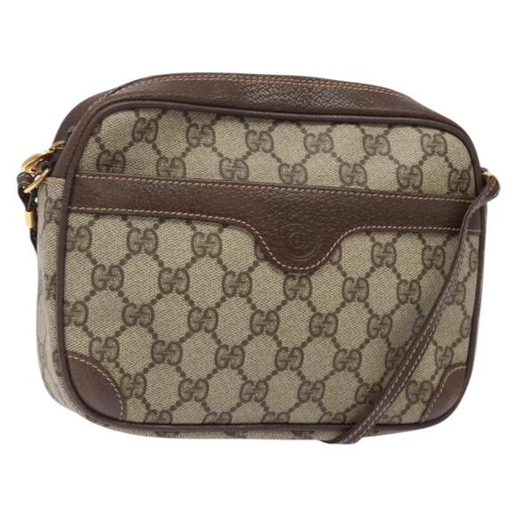 GUCCI GG Supreme Shoulder Bag Pvc Beige Gold - Picture 1 of 16